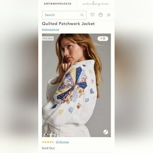 Anthropologie Quilted Patchwork Jacket